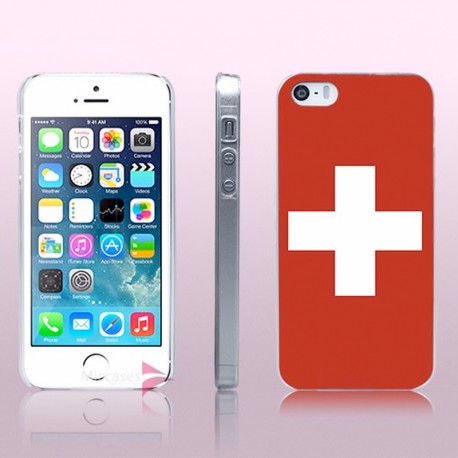 Coque rigide drapeau SUISSE Apple iPhone 5/5S/SE