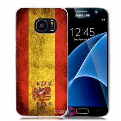 Coque rigide drapeau ESPAGNE Vintage Samsung Galaxy S7