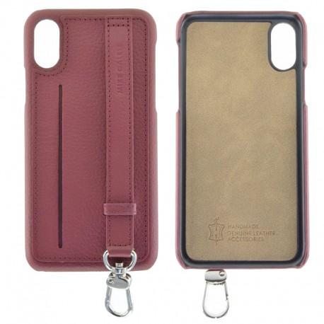 Coque cuir Mike Galeli JESSE Series Apple iPhone X/XS Violet (Plum)
