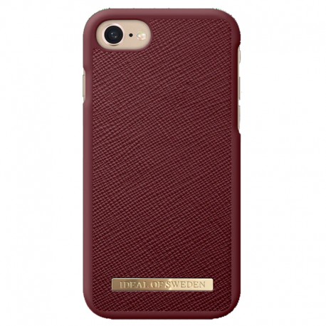 Coque rigide iDeal of Sweden Saffiano Series Apple iPhone 7/8/6S/6/SE 2020 Rouge (burgundy)