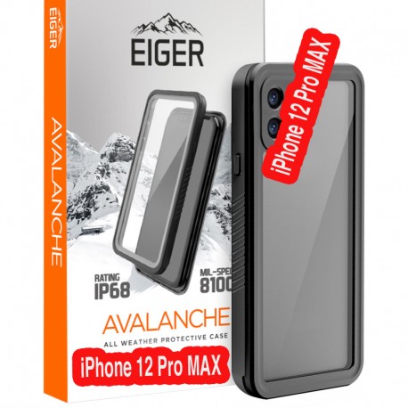 Eiger - iPhone 12 PRO MAX Coque AVALANCHE Noir