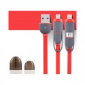 Câble USB 2-en-1 Lightning-microUSB