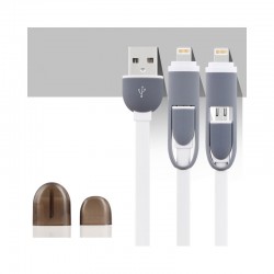 Câble USB 2-en-1 Lightning-microUSB
