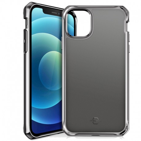 Coque rigide ITSKINS HYBRID GLASS Apple iPhone 12 Mini Gris