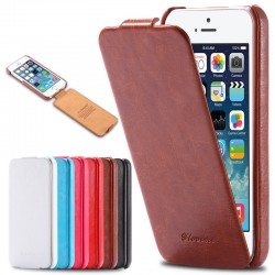 Etui flip vertical Vintage Apple iPhone 5/5S/SE