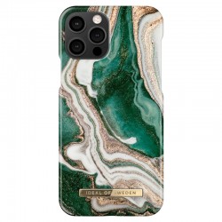 iDeal of Sweden - iPhone 12 / iPhone 12 PRO Coque Golden Marble Vert (Golden Jade)
