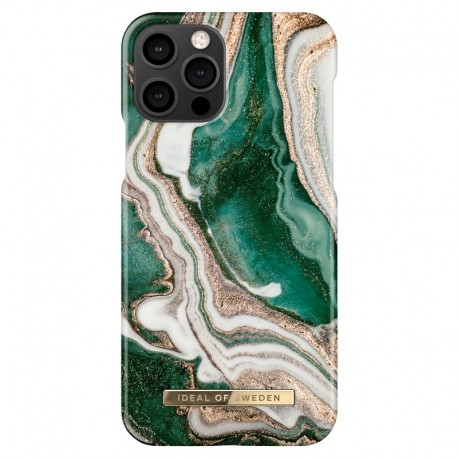 iDeal of Sweden - iPhone 12 / iPhone 12 PRO Coque Golden Marble Vert (Golden Jade)