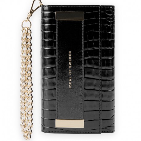 Etui iDeal of Sweden Croco Studio Clutch Apple iPhone 12/12 PRO Noir