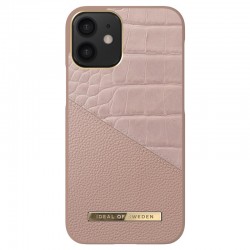 Coque rigide iDeal of Sweden Rose Smoke Croco Apple iPhone 12 MINI