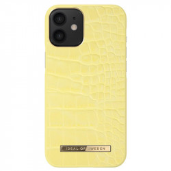 Coque rigide iDeal of Sweden Lemon Croco Apple iPhone 12 MINI