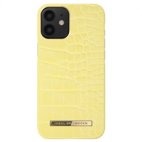 Coque rigide iDeal of Sweden Lemon Croco Apple iPhone 12 MINI