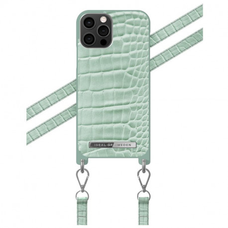 iDeal of Sweden - iPhone 12 / iPhone 12 PRO Coque Mint Croco bandoulière