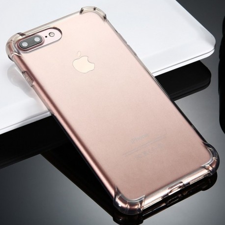 Coque Crystal clear Angles renfoncés Apple iPhone 7 Plus Gris