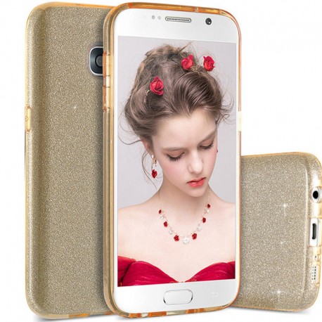 Coque PAILLETEE ETINCELANTE Samsung Galaxy S7 Or