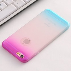 Coque silicone gel GRADIENT Apple iPhone 6/6S Plus Rose-Jaune