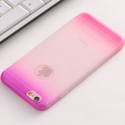 Coque silicone gel GRADIENT Apple iPhone 6/6S Plus Rose-Jaune