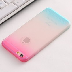 Coque silicone gel GRADIENT Apple iPhone 6/6S Plus Rose-Jaune