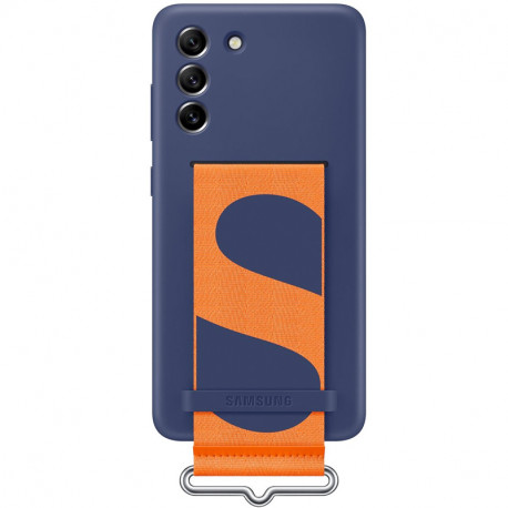 Samsung - Galaxy S21 FE 5G Coque Silicone Strap EF-GG990T Bleu