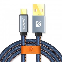 Câble microUSB 1mt Floveme Denin Texture