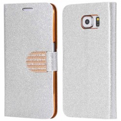 Etui folio Strass Diamant Samsung Galaxy S6 Rose