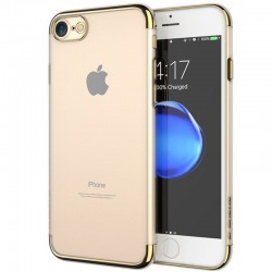 Coque silicone gel contour métallisé Apple iPhone 7
