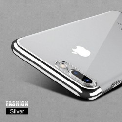 Coque silicone gel contour métallisé Apple iPhone 7 Plus