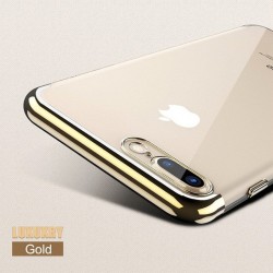 Coque silicone gel contour métallisé Apple iPhone 7 Plus