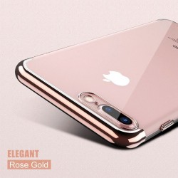 Coque silicone gel contour métallisé Apple iPhone 7 Plus