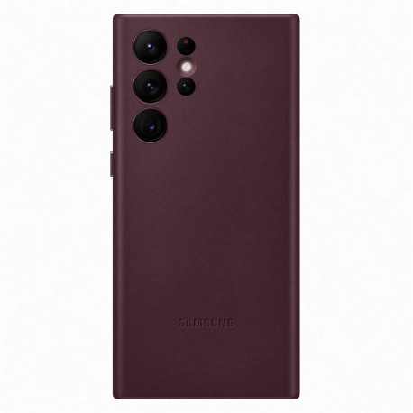 Samsung - Galaxy S22 Ultra 5G Coque cuir EF-VS908L Leather Bordeau (burgundy)