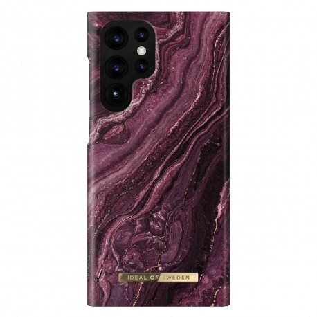 iDeal of Sweden - Galaxy S22 Ultra 5G Coque Golden Plum Marble
