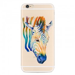Coque silicone gel ZEBRA PAINTING Apple iPhone 6/6S