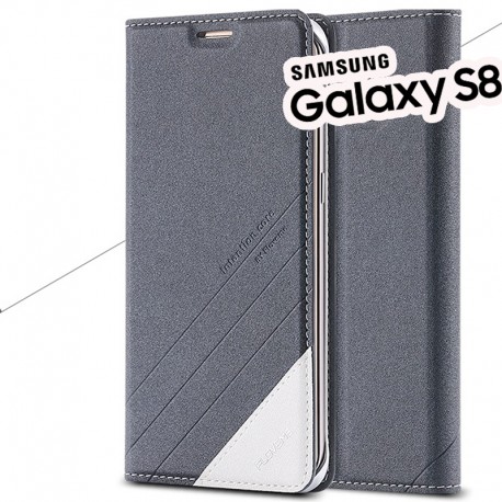 Etui folio Floveme Geometric Series Samsung Galaxy S8 Gris