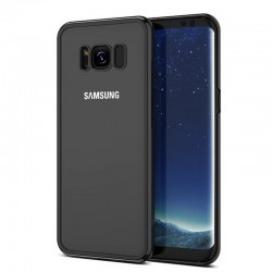 Coque rigide transparente contours metallisés Samsung Galaxy S8 Plus