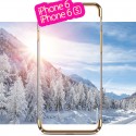 Coque rigide transparente contours métallisés Apple iPhone 6/6S