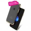 Coque rigide transparente contours métallisés Apple iPhone 6/6S Plus Or