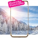 Coque rigide transparente contours métallisés Apple iPhone 6/6S Plus