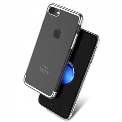 Coque rigide transparente contours métallisés Apple iPhone 7