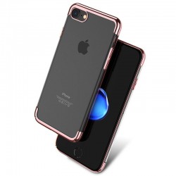 Coque rigide transparente contours métallisés Apple iPhone 7
