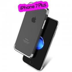 Coque rigide transparente contours métallisés Apple iPhone 7 Plus