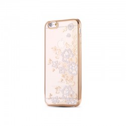 Coque silicone gel FLOWERS Apple iPhone 6/6S Plus Rose