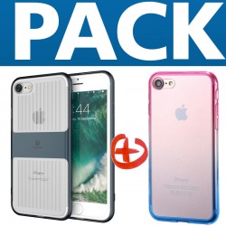 Coque LUGGAGE TRAVELLING + Coque silicone gel GRADIENT Apple iPhone 7/8