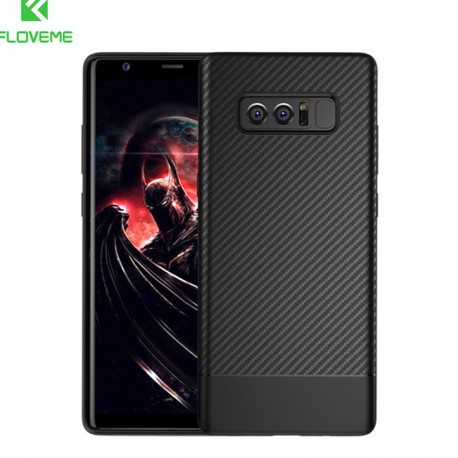 Coque silicone gel Floveme Carbon Style Samsung Galaxy Note 8 Noir