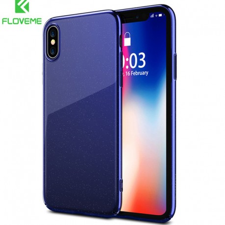 Coque rigide FLOVEME Sparking Series Apple iPhone X Bleu