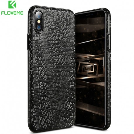 Coque rigide FLOVEME Mosaic Series Apple iPhone X Noir