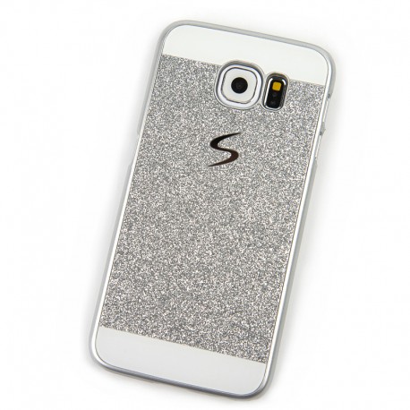 Coque pailletée Powder Glitter Samsung Galaxy S6 Argent