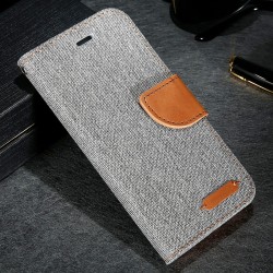 Etui folio CLOTH SKIN Apple iPhone 6/6S Plus Bleu