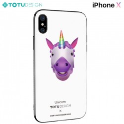 Coque rigide TOTUDesign Vitros Animoji Series Apple iPhone X Unicorn