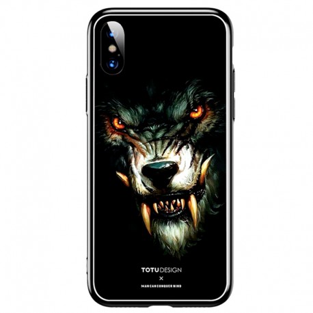 Coque rigide TOTUDesign Vitros Animals Series Apple iPhone X Loup