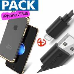 Pack Coque rigide + câble lightning Apple iPhone 7/8 Plus