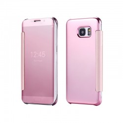 Etui folio Mirror Clear View Samsung Galaxy S6 Edge Plus Or